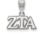 LogoArt Sterling Silver Zeta Tau Alpha Medium Pendant Necklace