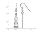 LogoArt Sterling Silver Alpha Chi Omega Dangle Medium Earrings