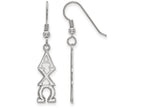LogoArt Sterling Silver Alpha Chi Omega Dangle Medium Earrings