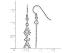 LogoArt Sterling Silver Alpha Sigma Alpha Dangle Medium Earrings