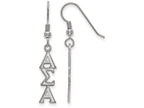 LogoArt Sterling Silver Alpha Sigma Alpha Dangle Medium Earrings