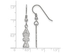 LogoArt Sterling Silver Alpha Xi Delta Dangle Medium Earrings