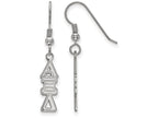 LogoArt Sterling Silver Alpha Xi Delta Dangle Medium Earrings