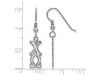 LogoArt Sterling Silver Chi Omega Dangle Medium Earrings