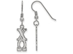 LogoArt Sterling Silver Chi Omega Dangle Medium Earrings