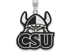 LogoArt Sterling Silver Cleveland State University XL Enamel Pendant Necklace