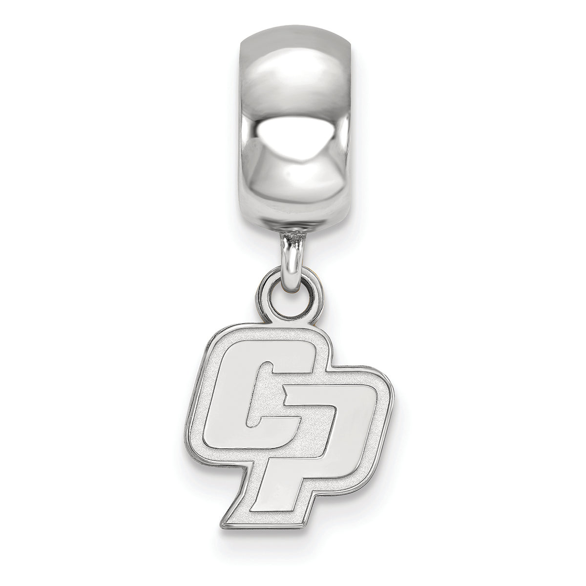 Logoart 925 Sterling Silver California Polytechnic State University Bead Charm Extra Small Dangle