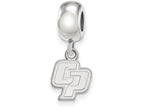 Logoart 925 Sterling Silver California Polytechnic State University Bead Charm Extra Small Dangle