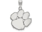 LogoArt Sterling Silver Clemson University Large Pendant Necklace