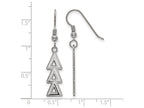 LogoArt Sterling Silver Delta Delta Delta Dangle Medium Earrings