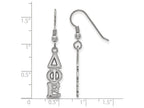 LogoArt Sterling Silver Delta Phi Epsilon Dangle Medium Earrings