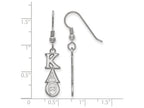 LogoArt Sterling Silver Kappa Alpha Theta Dangle Medium Earrings