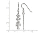 LogoArt Sterling Silver Sigma Delta Tau Dangle Medium Earrings