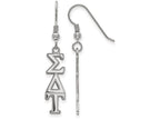LogoArt Sterling Silver Sigma Delta Tau Dangle Medium Earrings