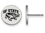 LogoArt Sterling Silver San Francisco State University Small Enamel Disc Earrings