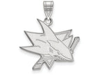 LogoArt Sterling Silver San Jose Sharks Large Pendant Necklace