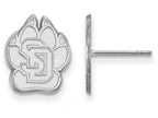 LogoArt Sterling Silver University Of South Dakota Small Post Earrings