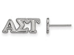 LogoArt Sterling Silver Alpha Sigma Tau Extra Small Post Earrings