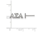 LogoArt Sterling Silver Alpha Sigma Alpha Extra Small Post Earrings