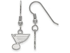 LogoArt Sterling Silver St. Louis Blues Xs Dangle Earrings Wire