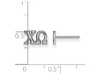 LogoArt Sterling Silver Chi Omega Extra Small Post Earrings