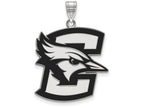 LogoArt Sterling Silver Creighton University XL Enamel Pendant Necklace
