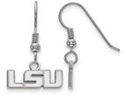 LogoArt Sterling Silver Louisiana State University Xs Dangle Earrings Wire