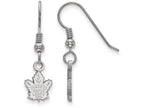 LogoArt Sterling Silver Toronto Maple Leafs Xs Dangle Earrings Wire