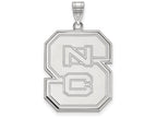 LogoArt Sterling Silver North Carolina State University XL Pendant Necklace