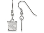 LogoArt Sterling Silver New York Rangers Xs Dangle Earrings Wire