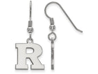 LogoArt Sterling Silver Rutgers Small Dangle Earrings Wire