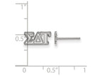 LogoArt Sterling Silver Sigma Delta Tau Extra Small Post Earrings