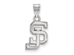 LogoArt Sterling Silver San Jose State University Small Pendant Necklace
