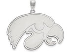 LogoArt Sterling Silver University Of Iowa XL Pendant Necklace