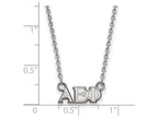 LogoArt Sterling Silver Alpha Epsilon Phi Extra Small Pendant Necklace With 18 Inch