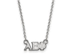 LogoArt Sterling Silver Alpha Epsilon Phi Extra Small Pendant Necklace With 18 Inch