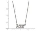 LogoArt Sterling Silver Alpha Sigma Tau Extra Small Pendant Necklace With 18 Inch