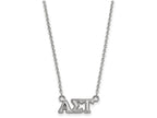 LogoArt Sterling Silver Alpha Sigma Tau Extra Small Pendant Necklace With 18 Inch
