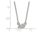 LogoArt Sterling Silver Alpha Phi Extra Small Pendant Necklace With 18 Inch