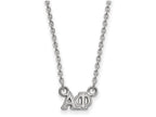 LogoArt Sterling Silver Alpha Phi Extra Small Pendant Necklace With 18 Inch