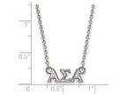 LogoArt Sterling Silver Alpha Sigma Alpha Extra Small Pendant Necklace With 18 Inch