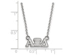 LogoArt Sterling Silver Alpha Xi Delta Extra Small Pendant Necklace With 18 Inch