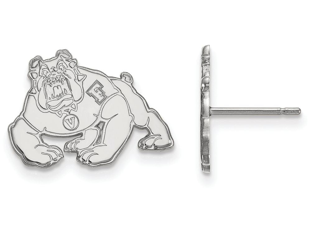LogoArt Sterling Silver California State University Fresno Small Post Earrings