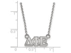 LogoArt Sterling Silver Delta Phi Epsilon Extra Small Pendant Necklace With 18 Inch