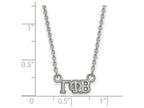 LogoArt Sterling Silver Gamma Phi Beta Extra Small Pendant Necklace With 18 Inch