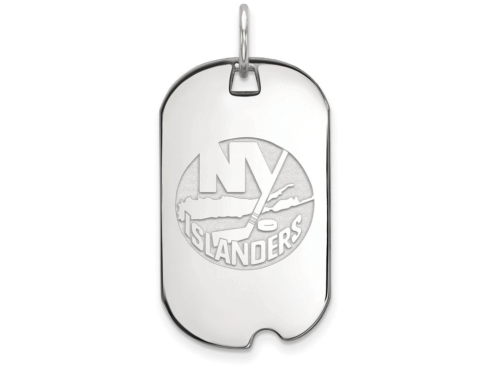 Logoart 925 Sterling Silver New York Islanders Small Dog Tag Pendant Necklace