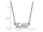 LogoArt Sterling Silver Kappa Alpha Theta Extra Small Pendant Necklace With 18 Inch