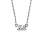 LogoArt Sterling Silver Kappa Delta Extra Small Pendant Necklace With 18 Inch
