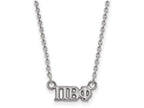 LogoArt Sterling Silver Pi Beta Phi Extra Small Pendant Necklace With 18 Inch