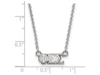 LogoArt Sterling Silver Phi Sigma Sigma Extra Small Pendant Necklace With 18 Inch